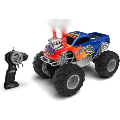 Afbeelding van Revolt RC Monstertruck Afstandsbestuurbare Inferno Cruiser Pick Up Truck Syma Auto USB Oplaadbaar Met Realistisch Geluid en Rookeffect