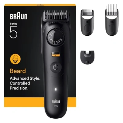 Afbeelding van Braun Baardtrimmer Series 5 BT5520 + 4 Tools 40 Lengtes Scherp Scheerblad Zwart