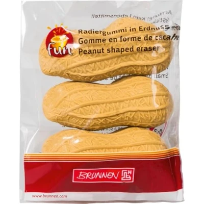 Afbeelding van Brunnen Gum Pinda 4 X 1,5 Cm Junior Bruin 3 Stuks