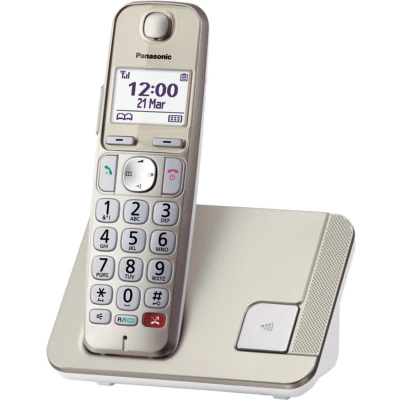 Afbeelding van Panasonic KX TGE250 DECT telefoon Nummerherkenning Champagne, Goud