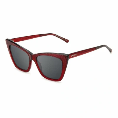 Afbeelding van Jimmy Choo Dammes Brillen Zonnebrillen Rood One Size