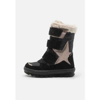 Afbeelding van Superfit Flavia Snowboots voor kinderen, Maat: 27, Schwarz/beige Leer en textiel