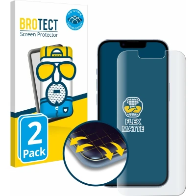 Afbeelding van BROTECT Screenprotector voor Apple iPhone 14 Folie Beschermfolie matte volledig dekking (2 Stuks)