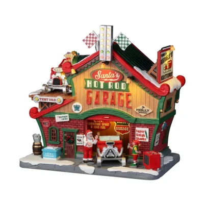 Afbeelding van je Santa&#039;S Hot Rod Garage With 4.5V Adaptor Kerst koopt goedkoop bij Warentuin. LEMAX