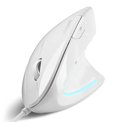 Afbeelding van Perixx PERIMICE 513 W Ergonomische muis Kabelgebonden Optisch Wit 6 Toetsen 1600 dpi
