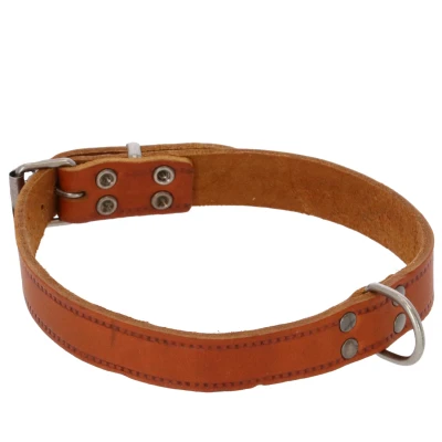 Afbeelding van Adori Halsband Vetleder Met Print Cognac Hondenhalsband 50x2.0 cm