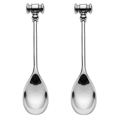 Afbeelding van Alessi Dressed Lepel met eiopener/Eierlepel per 2 stuks rvs