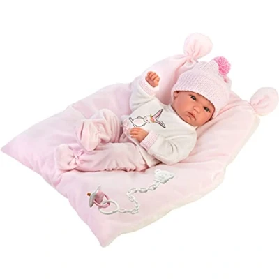 Afbeelding van Llorens Babypop Rosa Met Aankleed Kussen 35 Cm
