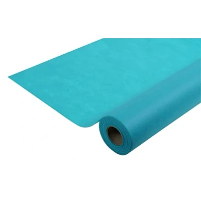 Image de Pro Nappe Réf R785030I jetable en non tissé spunbond Rouleau de longueur 50 m x largeur 1,20 Couleur Turquoise Tissu indéchirable, déperlant et essuyable