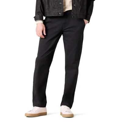 Image de Amazon Essentials Pantalon chino extensible décontracté à coupe droite pour homme, noir, 83,8 x 71,1 cm (l L)
