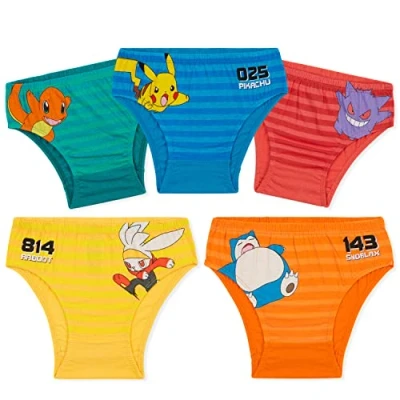 Afbeelding van Pokemon Kinderslip voor jongens, boxershorts, 5 stuks ondergoed kinderen, 4 14 jaar, Meerkleurige slips