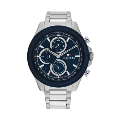 Afbeelding van Tommy Hilfiger heren Clark horloge TH1792080 in de kleur Zilver