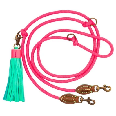 Afbeelding van DWAM Dog with a Mission Hondenriem Riem voor honden Roze Polyester/Leer S 220 x 1 cm Extra Lange Sugarbabe