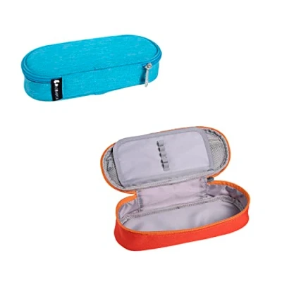 Afbeelding van Exacompta Ref. 52830E 1 compact pennenetui gemaakt van gecertificeerd gerecycled polyester ontworpen om de essentiële benodigdheden gemakkelijk te vinden willekeurige kleuren, oranje of