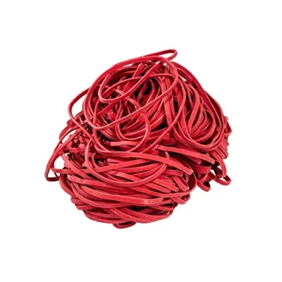 Afbeelding van D.RECT Elastische rubberen band voor thuis, werk, kantoor, herbruikbaar, duurzaam en stabiel, 1 kg, rood