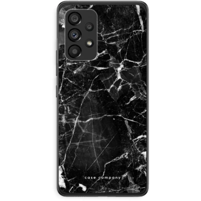 Afbeelding van Case Company® hoesje geschikt voor Samsung Galaxy A53 5G Zwart Marmer Soft Cover Telefoonhoesje Bescherming aan alle Kanten en Schermrand