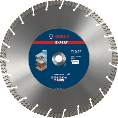 Afbeelding van Bosch Accessories 2608900664 EXPERT MultiMaterial Diamanten doorslijpschijf Diameter 300 mm Boordiameter 22.23 Steen, Beton, Baksteen 1 stuk(s)
