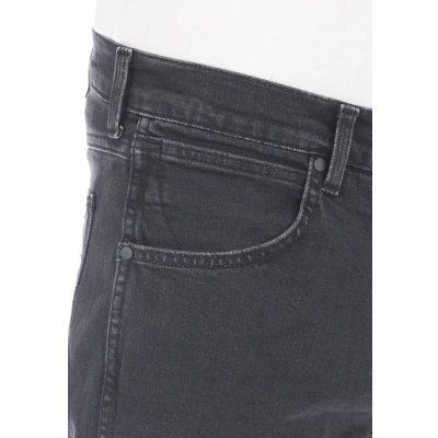 Afbeelding van Wrangler Heren Jeans Broeken Greensboro regular/straight Fit Zwart Volwassenen Denim Jeansbroek