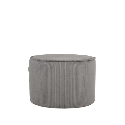 Afbeelding van Tibo poef 55 cm rib donkergrijs