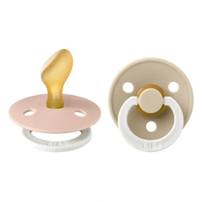 Afbeelding van BiBS Glow in the Dark Stage 1 Fopspeen Anatomisch Blush / Vanilla