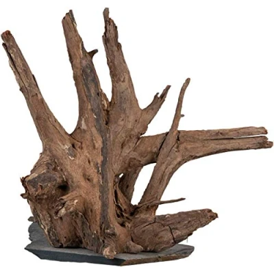 Afbeelding van Sera wortelhout op leisteenplaat Scaper Wood M 18 20 cm