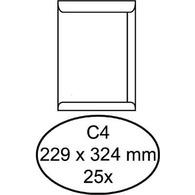 Afbeelding van Envelop Quantore akte C4 229x324mm zelfklevend wit 25stuks
