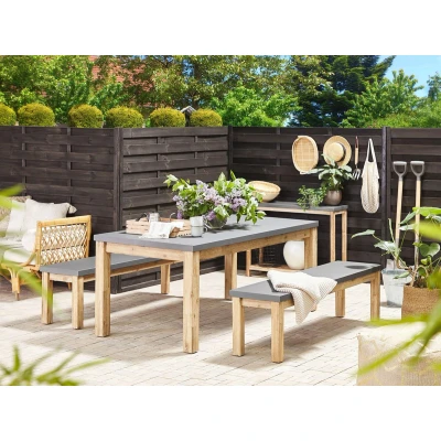 Afbeelding van Beliani OSTUNI Tuintafel Grijs Vezelcement