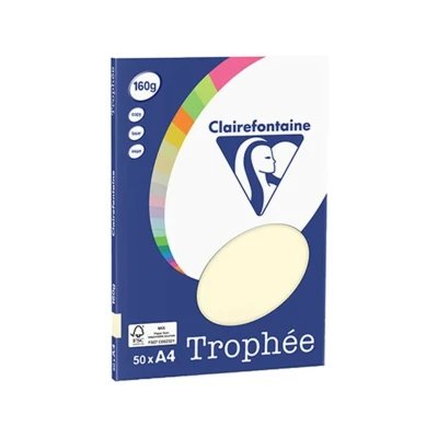 Afbeelding van Clairefontaine Trophée Kopieerpapier A4 160 gram Ivoor 50 vellen