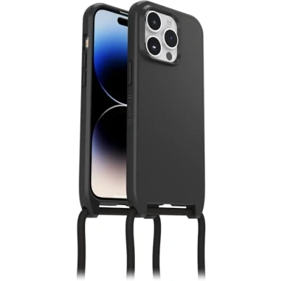 Afbeelding van OtterBox React Necklace iPhone 14 Pro Hoesje met Koord Zwart