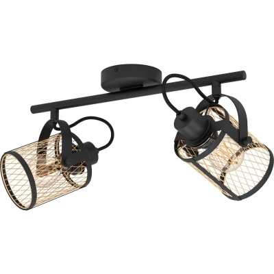 Afbeelding van EGLO Dellow spot E27 2 lichts 47.5 cm Zwart/Goud