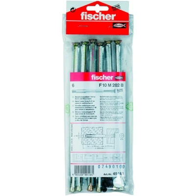 Afbeelding van Fischer kozijnplug met schroef 202mm type F10M (Per 6 stuks)
