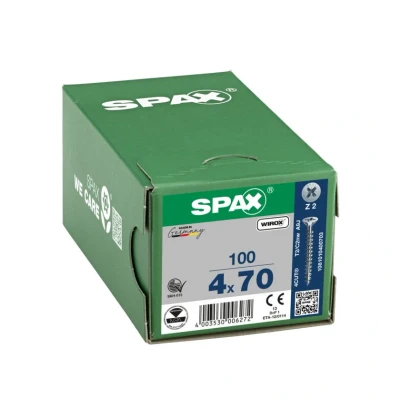 Afbeelding van Spax Spaanplaatschroeff 4.0x70mm Platte Kruiskop Wirox Torx Per 200 Stuks.