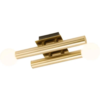 Afbeelding van BRILLIANT lamp Lucky wandlamp antiek messing 2 lichts 2x QT14, G9, 18W, Geschikt voor pin basislampen (niet inbegrepen) Schaal A ++ tot E LED lampen