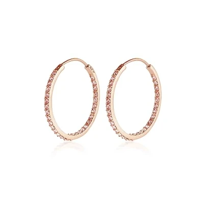 Afbeelding van Elli Classic Hoops Oorbellen, Dames, Maat: One Size, Rosa