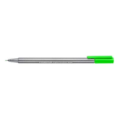 Afbeelding van Staedtler 334 501 Triplus Fineliner (driehoekig, superfijn, metalen punt, lijnbreedte ca. 0,3 mm, 10 stuks) neon groen