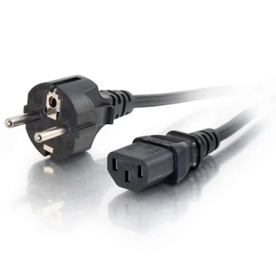 Afbeelding van C2G 2 m 16 AWG Europese voedingskabel (IEC320C13 naar CEE7/7)