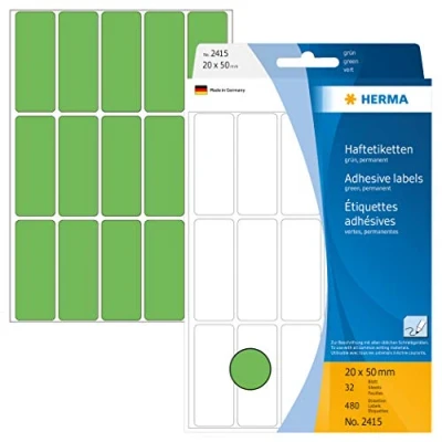 Afbeelding van HERMA Universele etik. groen 20x50 mm 480 St.