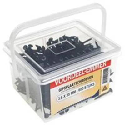 Afbeelding van Deltafix Gipsplaatschroeven 3.5 x 25 mm Trompetkop Roestbestendig Zwart 800 stuks
