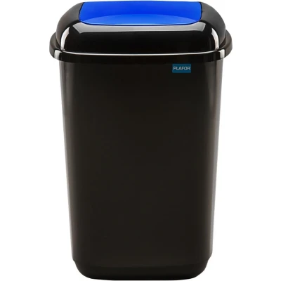 Afbeelding van Plafor Quatro Prullenbak, afvalbak afvalscheiding, recycling, keuken 45 L,Blauw