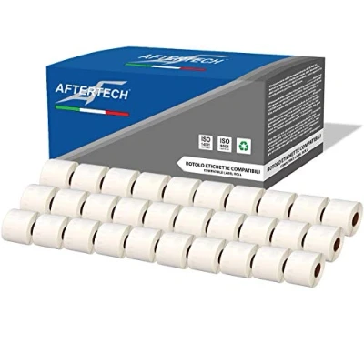 Afbeelding van Aftertech 30 x 99014 54 101 mm plakband rollen compatibel (220 etiketten/rol = 6600 in totaal) voor Dymo LabelWriter S0722436
