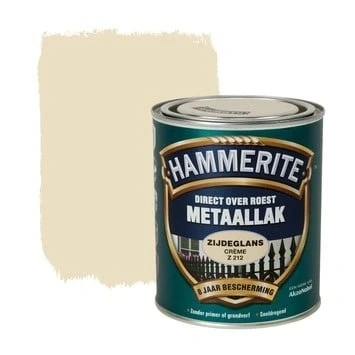 Afbeelding van Hammerite Metaallak Zijdeglans Créme 0,75 liter