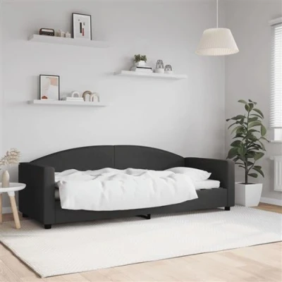 Afbeelding van vidaXL Slaapbank 80x200 cm stof zwart