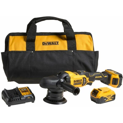Afbeelding van DEWALT DCM848P2 QW 18V XR Brushless haakse accu polijstmachine excentrisch 125 180mm in draagtas (2x 5.0Ah + lader)