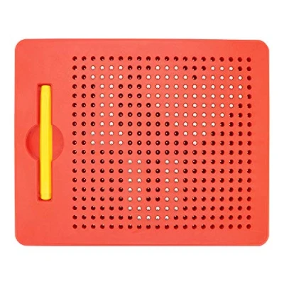 Afbeelding van HONPHIER® Magische leisteen, tekenbord, magnetisch, educatief speelgoed van kunststof, met pen voor kinderen, rood