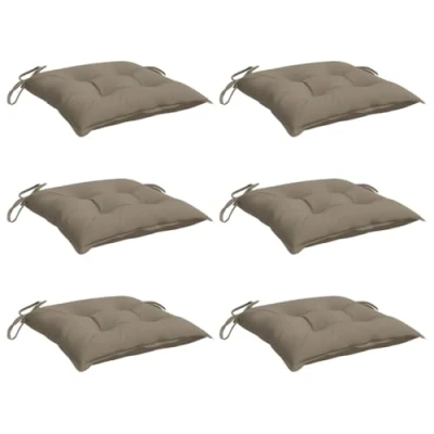 Afbeelding van Palletkussens 6 st 50x50x7 cm oxford stof taupe