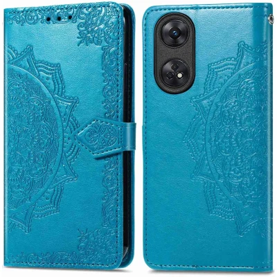 Afbeelding van iMoshion Hoesje Geschikt voor Oppo Reno 8 T (4G) Met Pasjeshouder Mandala Bookcase Turquoise
