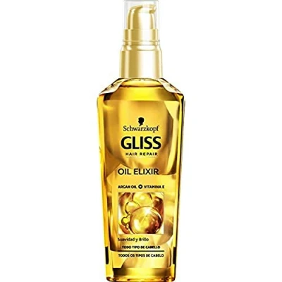 Afbeelding van Schwarzkopf Gliss Hair Repair Oil Elixir Haarbehandeling, 75 ml, 3 stuks