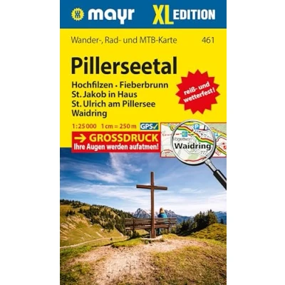 Afbeelding van Mayr Wanderkarte Pillerseetal XL 1:25.000