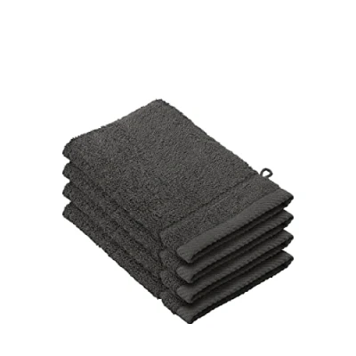 Afbeelding van De Witte Lietaer Washandjes Stéphanie Ebony 15 x 21 cm 4 stuks Katoen