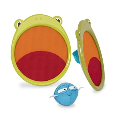 Afbeelding van B. Toys by Battat Critter Catchers Frankie de kikker balspeelset met bal en 2 rackets strand outdoorspeelgoed voor kinderen vanaf 3 jaar